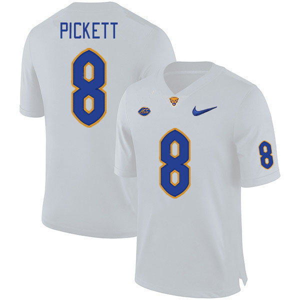 Pitt Panthers #8 Kenny Pickett College Football Jerseys Stitched Sale-White